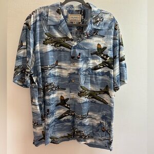 Kalaheo Fighter Plane Hawaiian Shirt XL